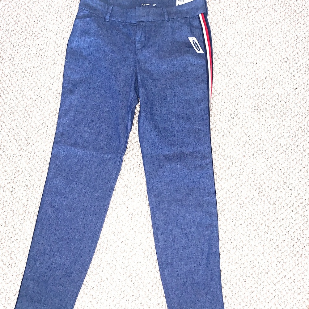 Pixie Cut Jeans with Stripe